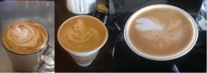 From left to right: Wailuku Coffee Company, Java Café, and Belle Surf Café.